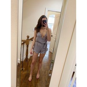 Waist Tie Ruffle Romper